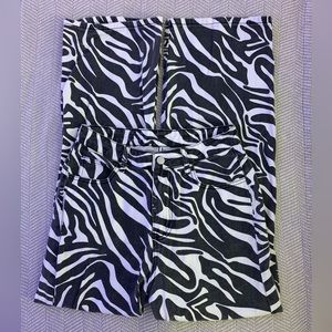 Black & White pattern jeans - SHEIN- high rise - regular length